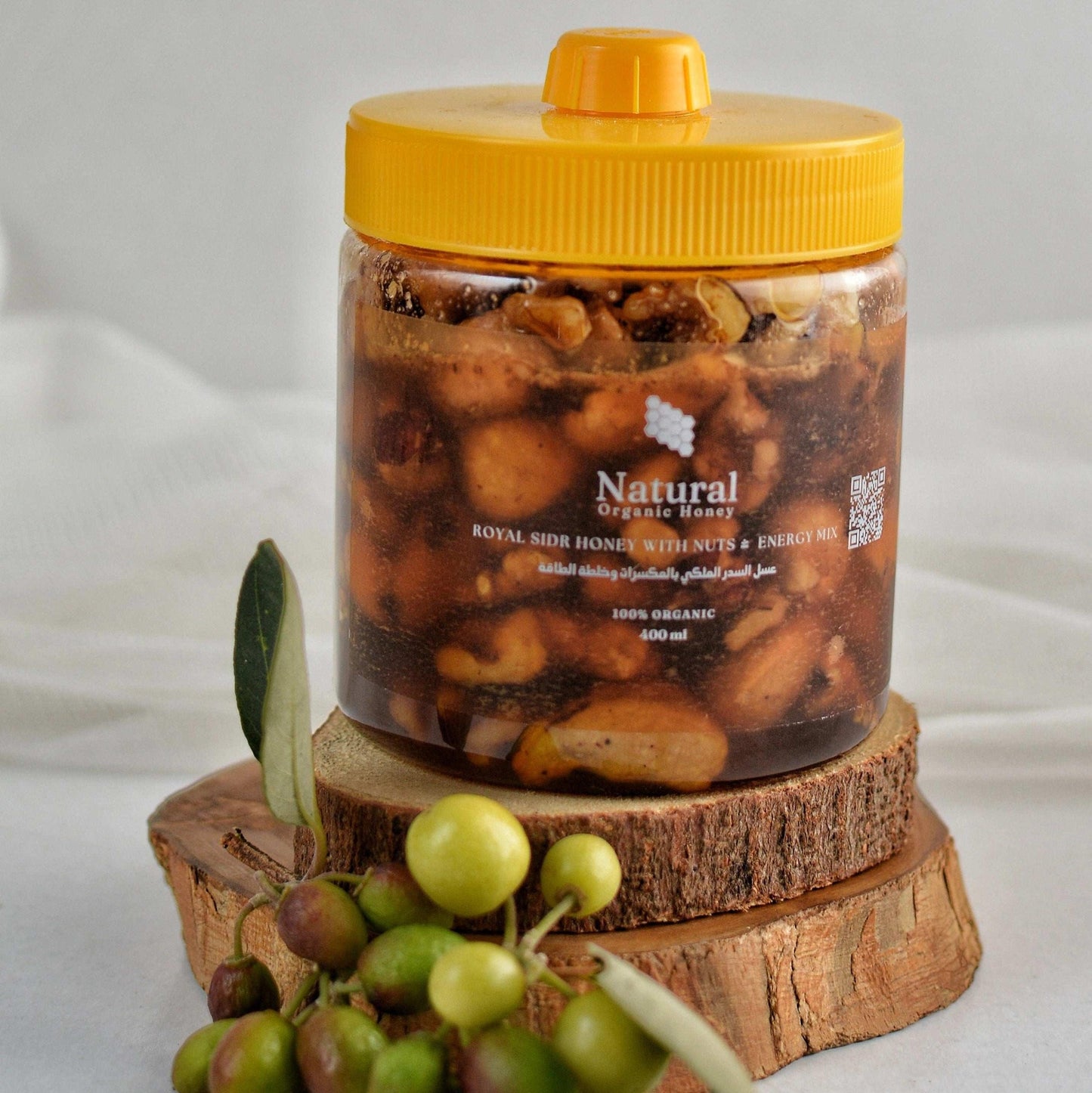 Royal Sidr Honey with Energy Blend & Mixed Nuts - 400g - Natural Organic Honey