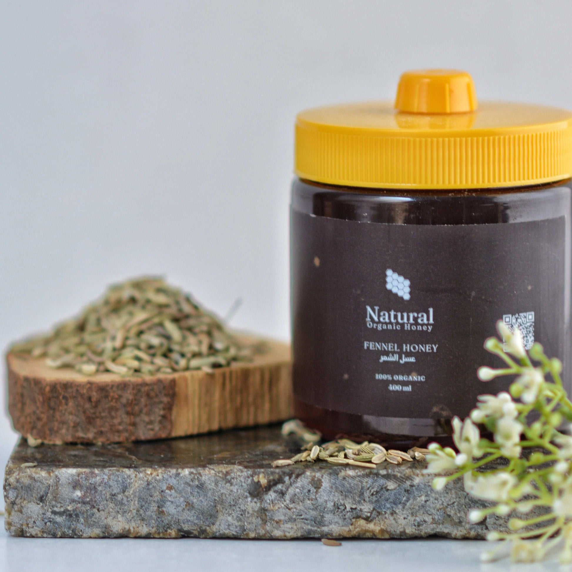 Natural Organic Fennel Honey - 400g - Natural Organic Honey