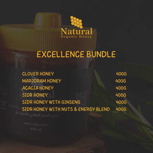 The Excellence Honey Package 6*400g - Natural Organic Honey